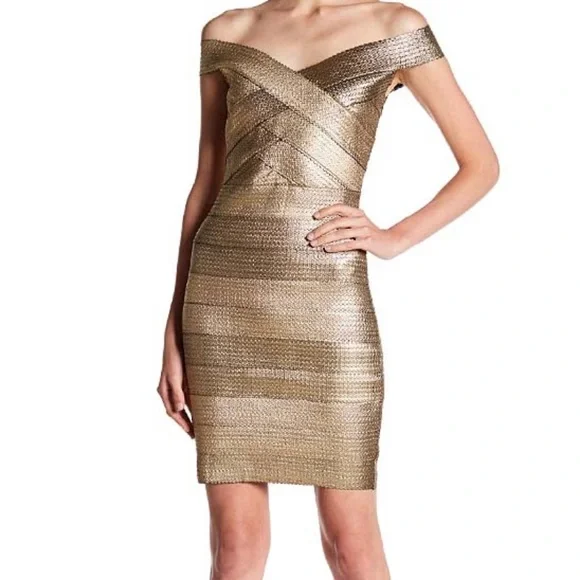 Sara Boo | Dresses | Sara Boo Gold Bandage Offshoulder Dress | Poshmark Sara Boo | Dresses | Sara Boo Gold Bandage Offshoulder Dress | Poshmark